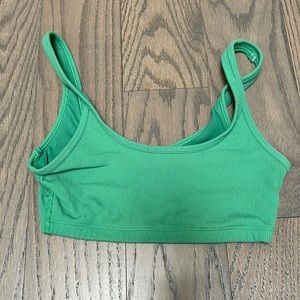 TNA green ribbed bra